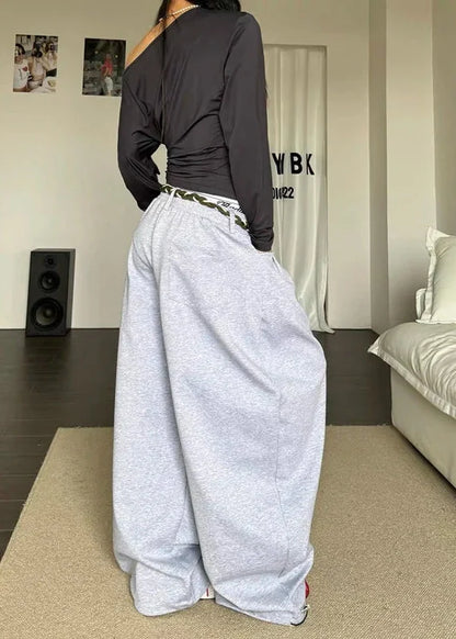 Versatile Letter Print Hip Hop Dance Jogger