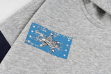Streetwear Retro Letter Print Contrast Paneled Sweatshirt