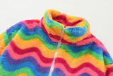 Rainbow Stripe Zip-up Jacket