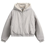 Y2K Winter Thick Padded Parkas with Furr Jacket