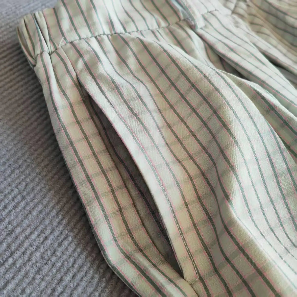 Striped Wide Leg Summer Trousers Pants