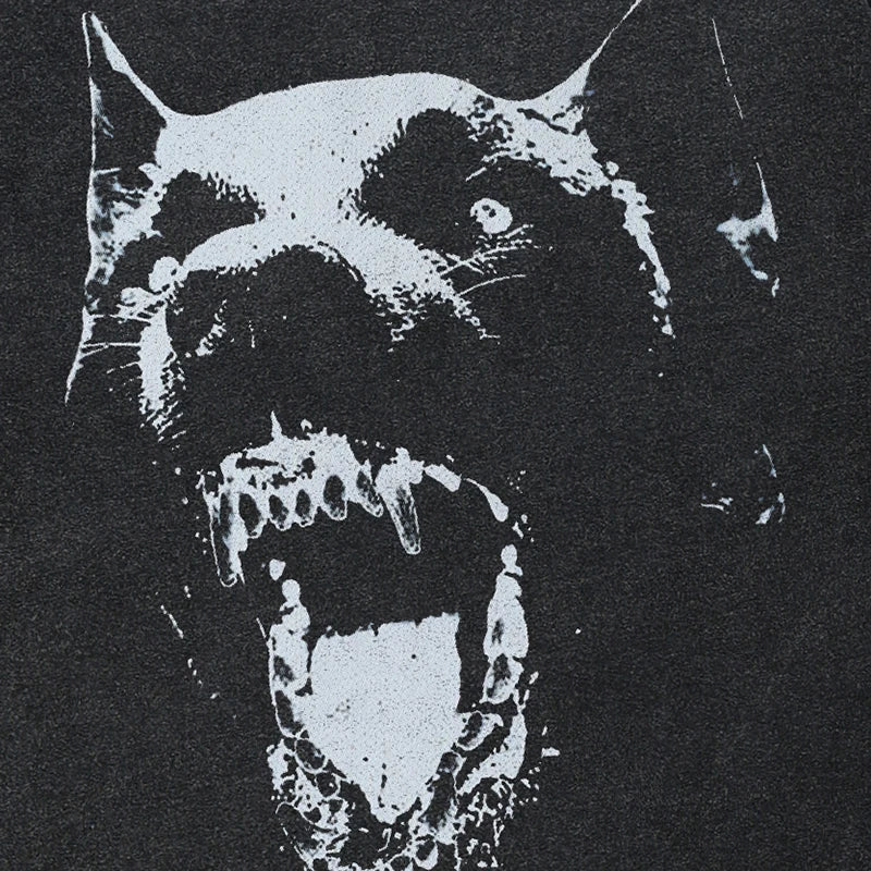 Retro Washed Dog Black T-shirt