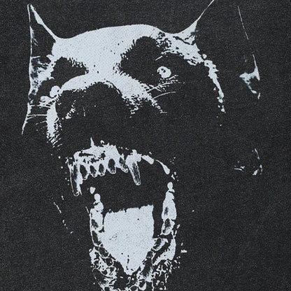 Retro Washed Dog Black T-shirt