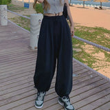 Women American Style Loose Wide Leg Sweatpants