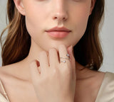 Minimalist Adjustable Sterling Silver Star Ring