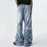 High Street Niche Graffiti Denim Jeans