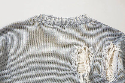 Y2K Ripped Loose Sweater