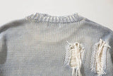 Y2K Ripped Loose Sweater