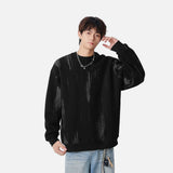 Streetwear Distressed Crew Neck Sweatshirt