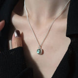 Elegant Moonstone Square Necklace