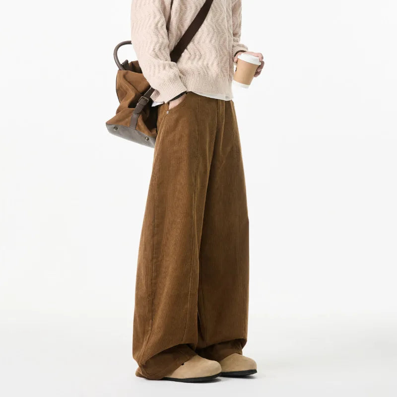Casual Straight Oversized Corduroy Pants