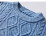 Loose Solid Color Crewneck Sweater