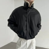 Detachable Fur Collar Thick Velvet Lined Leather Jacket