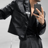 British Elegant Casual Leather Jacket