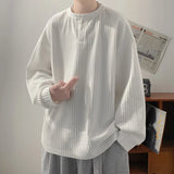 White Casual Round Neck Long T-Shirt