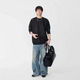 Bamboo Pattern Crew Neck Sweatshirt