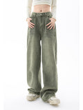 Y2K Green Baggy High Waist Pants