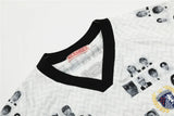 Y2K Vibrant Patchwork V-Neck Sport T-Shirt