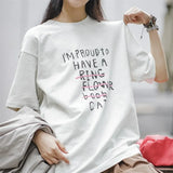 Vintage Letter Print Oversized Graphic T-shirt