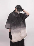 Oversized Black Tassels Denim Shirt