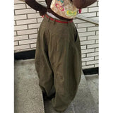 Retro Wide Leg Vintage Cargo Jeans