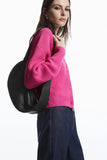Ethereal Pink Casual Winter Rib V-Neck Cardigan