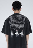 Street 66 Japanese Letter Print T-shirt