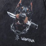 Oversized Vintage Dog Graphic T-Shirt