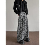 Streetwear Baggy Casual Patterned Wide Sweatpants