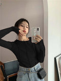 Solid Bright Line Long Sleeve T-shirt