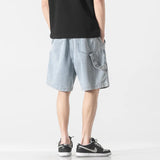 Washed Baggy High-waist Shorts