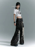 Lightweight Black Vintage Baggy High Waist Jeans