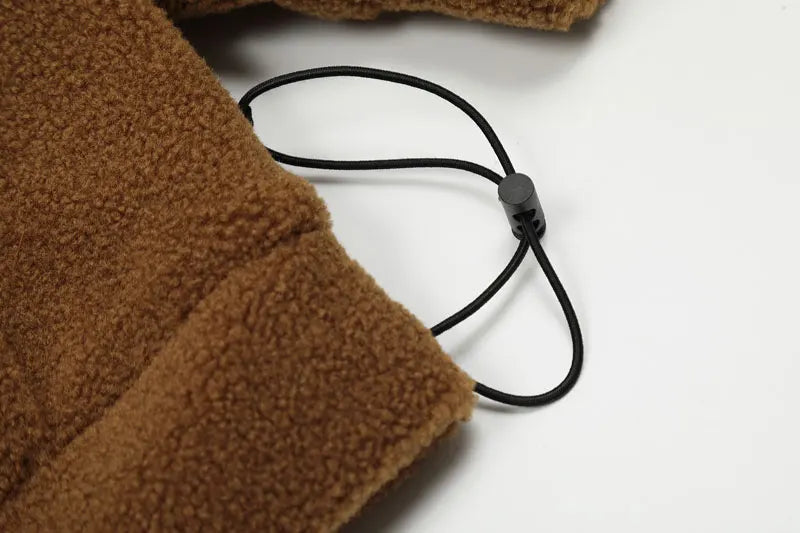 Loose Sleepy Bear Ears Fleece Jacket