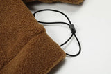 Loose Sleepy Bear Ears Fleece Jacket