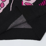 Women Sweet Vibrant Butterfly Graphic Knit Sweater