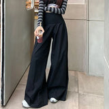 Women Vintage Streetwear Chic Wide Leg Summer Pants