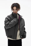 Cleanfit Deconstructed Stand Collar Bomber Jacket