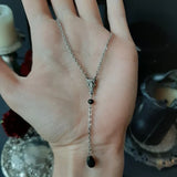 Gothic Elegant Crystal Victorian Rosary Necklace