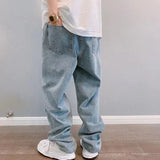 Streetwear Blue Baggy Denim Wide Leg Jeans
