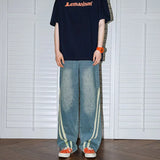 Premium Autumn Striped Korean Loose Jeans