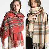 Plaid Foulard Winter Scarves