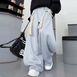 Handmade Thick Rope Design Elastic Waist Sweatpants