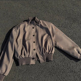 Cool Trendy Oversized Stand Up Collar Jacket