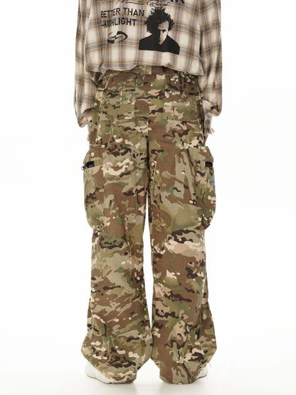 Japanese Style Versatile Camouflage Cargo Pants