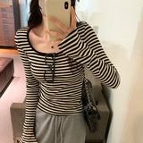 Slim Fit Korean Color Block T-shirt