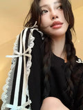 Neploe Casual Lace Patchwork Long T-Shirt