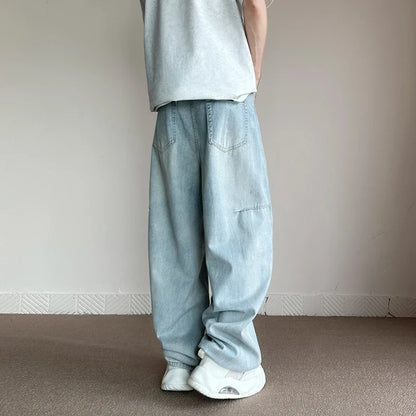 Korean Baggy Light Blue Jeans
