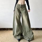 American Retro Distressed Split Jeans