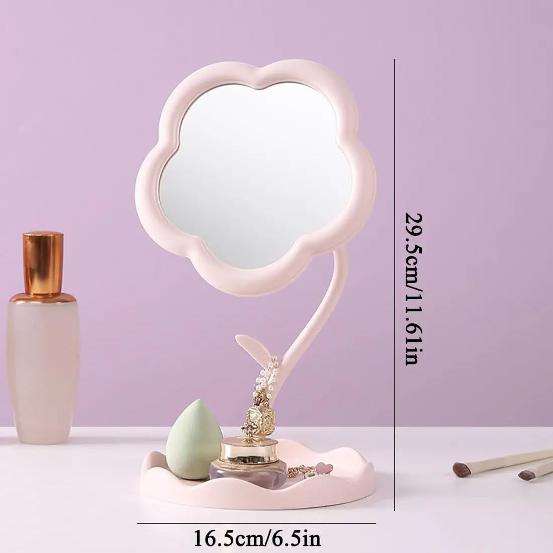 Flower-Shaped Vintage Mirror