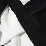 Retro Color Block Patchwork Oversized Sweatshirt